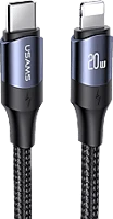 Usams SJ521USB01 Type-c to lightning textil borítású pd gyorstöltő kábel 120cm 1427042 kép