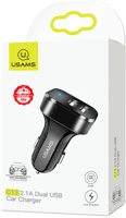 Usams 2,1A 1349802 Cc87tc01 dupla usb portos szivargyújtó töltő 2,1a 1349802 kép