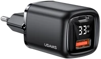 Usams CC152TC01 33w usb/type-c fekete hálózati töltő kép