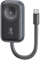 Usams CD245SBWXC01 Vésztöltő 1200mah, led jelzés + fix type-c kábel, sötétszürke kép