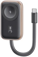 Usams CD245SBWXC02 Vésztöltő 1200mah, led jelzés + fix type-c kábel, fekete kép