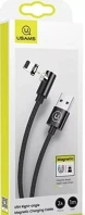 Usams H75SJ444USB01 Sj444usb01 jobb oldalas mágneses lightning töltőkábel,100cm  fekete, 1337678 kép