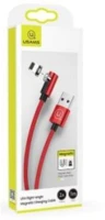 Usams H75SJ444USB02 Sj444usb02 jobb oldalas mágneses lightning töltőkábel 100 cm piros, 1337685 kép