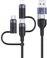 Usams H75SJ547USB01 Sj547usb01 5 az 1 ben töltőkábel usb-c, lightning és micro usb ouput, usb és usb-c input, pd, 60w 1435030 kép