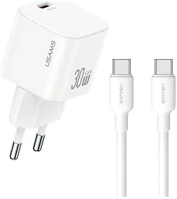 Usams JOXLTZ01 jo hálózati töltő type-c aljzat 30w, pd gyorstöltő + type-c kábel kép