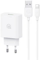 Usams SCXLTZ03 sc hálózati töltő usb aljzat 18w, pd gyorstöltő 3.0 + lightning kábel kép