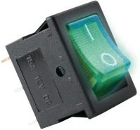 Use AKV 02 világítós billenőkapcsoló, 1 áramkör - 2 állás, 12 V, zöld kép