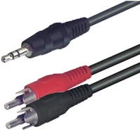 Use bliszter A_49X Audió kábel, 3,5 mm sztereó dugó-2 rca dugó 1,5 m kép