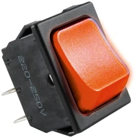 Use STV 01 világítós billenőkapcsoló, 2 áramkör - 2 állás, 250 V, 10 A, piros kép