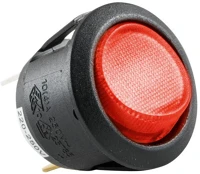 Use STV 07 világítós billenőkapcsoló, 1 áramkör - 2 állás, 250 V, 6 A, piros kép