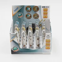 Use USB-C/USB-A Home USB BOX töltőkábel display tálca, 4x5 töltőkábel, 4 szín kép