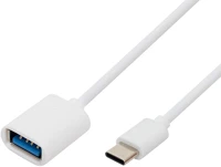 Use USBC OTG kábel, USB-C dugó, USB-A aljzat, kétirányú, 16cm, 2,1A, 480 Mbps kép