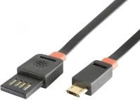Use USBF 3 töltőkábel, 2 oldalú, fordítható, USB-A dugó, microUSB-B dugó, 3m, 2 kép