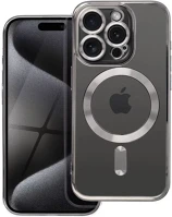 Utángyártott 100004 Electro mag apple iphone 15 pro magsafe kompatibilis hátlap tok, szürke kép