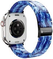Utángyártott 103306 Forcell f-design fa04 apple watch 38/40/41mm márvány mintás szíj, kék kép