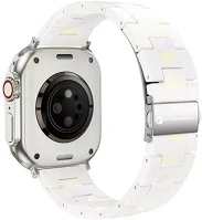 Utángyártott 103308 Forcell f-design fa04 apple watch 38/40/41mm márvány mintás szíj, fehér kép
