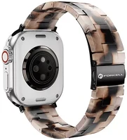 Utángyártott 103310 Forcell f-design fa04 apple watch 42/44/45/49mm márvány mintás szíj, barna kép