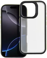 Utángyártott 103420 Neo iphone 15 pro kemény hátlap tok, átlátszó/sárga kép