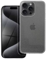 Utángyártott 90820 Clear 2mm apple iphone 15 pro max csillámos tok, átlátszó kép