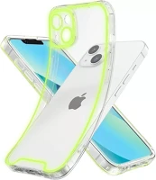 Utángyártott 95260 Apple iphone 13 foszforeszkáló / sötétben világító szilikon tok, sárga kép