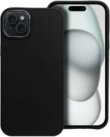 Utángyártott 96305 Frame iphone 15 plus közepesen ütésálló tok kameravédő kerettel, fekete kép