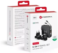 Utángyártott 96684 Forcell 5in1 univerzális töltő, power bank / külső akkumulátor vezeték kép