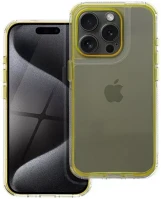 Utángyártott 99841 Matrix apple iphone 15 pro hátlap tok kameravédő peremmel, sárga kép