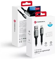 Utángyártott C257 USB A-LIGHTNING töltő / adatkábel, 2,4a, 12w, 1,2m, fekete kép