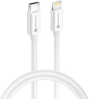 Utángyártott C901 USB-C-LIGHTNING adatkábel, mfi, pd, 3a, qc4.0, 30w, 1m, fehér kép
