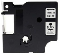 Utángyártott S0720820 Dymo d1 45800 19mm x 7m átlátszó-fekete s0720820 kép