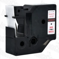 Utángyártott S0720850 Dymo d1 45805 19mm x 7m fehér-piros #s0720850 kép