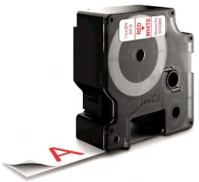 Utángyártott S0720950 Dymo d1 d53715 24mm x 7m fehér-piros #s0720950 kép
