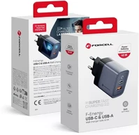 Utángyártott SOP92523 Forcell hálózati gyorstöltő usb-c + usb-a, pd + qc 4.0, 4a, 45w, kék kép