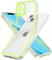 Utángyártott SOP95266 Apple iphone 14 foszforeszkáló / sötétben világító szilikon tok, sárga kép