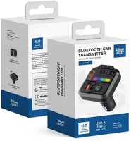 Utángyártott SOP95280 Blue star autostream bt84b fm transzmitter, qc3.0 pd, 20w, fekete kép