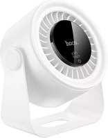 Utángyártott SP109712 Hoco hx66 asztali ventilátor digitális kijelzővel, 5 fokozattal, fehér kép