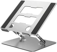 Utángyártott SP114659 Art p10 állítható asztali notebook / laptop tartó, aluminium, ezüst kép