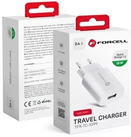 Utángyártott TFK-TC-1099 Forcell f-energy tfk-tc-1099 usb-a töltő adapter,  qc3.0, 2,4a, 18w, fehér kép