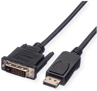 Value 11.99.5614-10 Kábel displayport 1.1 - dvi(24+1), dp - dvi, 2k@60hz, m/m, lsoh, 1m, fekete kép