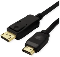 Value 11.99.5786-10 Kábel displayport 1.2 dp - hdmi (uhdtv), 4k@60hz, m/m, 2m, fekete kép