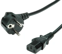 Value 19.99.1018-50 Tápkábel hálózati schuko - c13, 1,8m, fekete kép