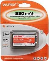 Vapex 9.6V 220MAH Pp3 méretű  nimh akkumulátor  9.6v  220mah kép