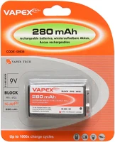 Vapex 9V 280MAH Pp3 méretű  nimh akkumulátor  9v  280mah kép