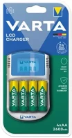 Varta 4X2600 Elemtöltő, aa ceruza/aaa mikro, 4x2600 mah aa, lcd kijelző, 12v usb, kép