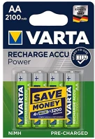 Varta 2100 MAH Akkumulátor ceruza  recharge accu power aa 4x2100 mah kép