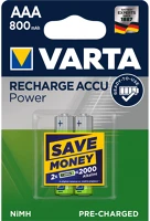 Varta 800 MAH Elem tölthető akku aaa mikro 800 mah power 2 db/csomag, kép