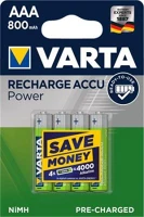 Varta COR_VAKU04 Tölthető elem, aaa mikro, 4x800 mah, előtöltött,  