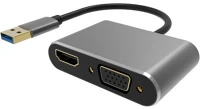Vcom CU322M VCOM KÁBEL ÁTALAKÍTÓ USB3.0 APA - VGA + HDMI ANYA kép