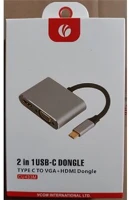 Vcom CU433M VCOM KÁBEL ÁTALAKÍTÓ USB TYPE-C APA - VGA + HDMI ANYA (CU433M) kép