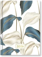 Vectra-line 23.09808 Határidőnapló  softy flowers turquise b/6 napi fehér lapos 2026. kép